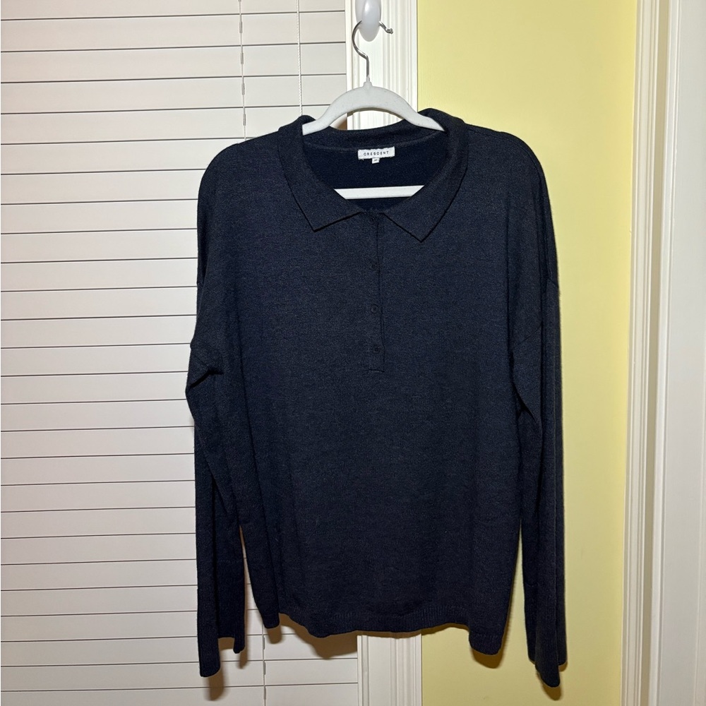 oversized polo knit sweater